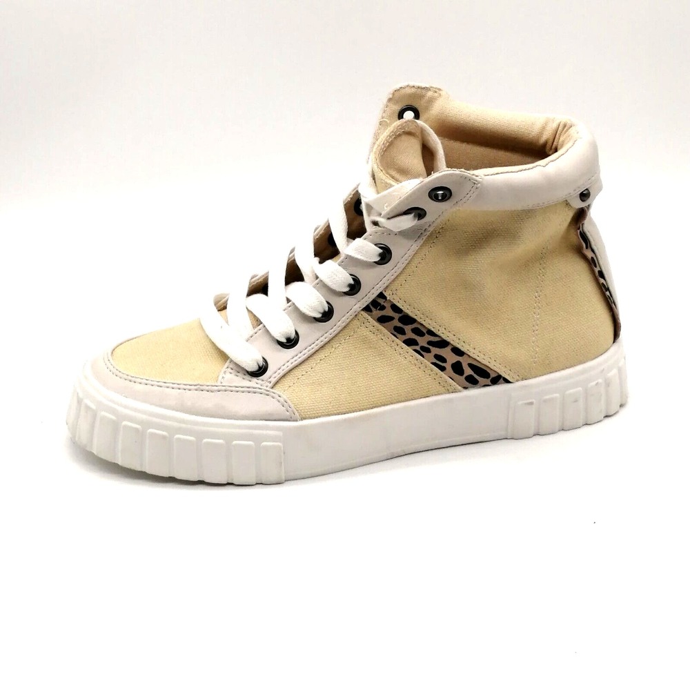 Coconuts by Matisse Womens Sneaker Attraction Tan High Top Lace Up Round Toe 7